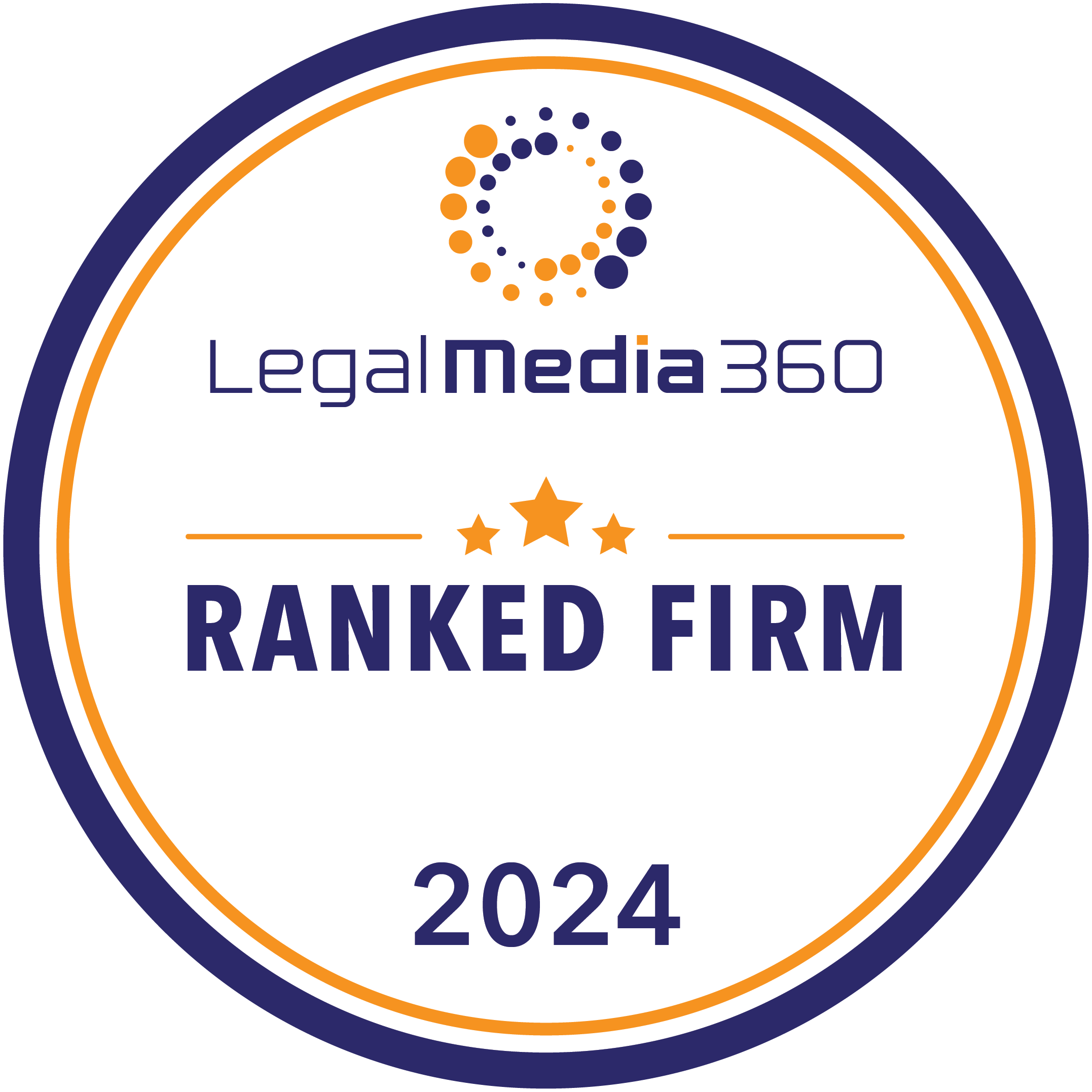Legal Media 360 Ranked Firm Logo 2024