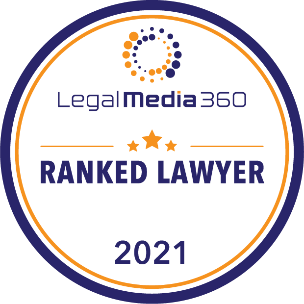 Legal Media 360 Ranked Lawyer Logo 2021